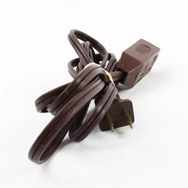 Lot of 4 Brown & White Extension Cords Untested