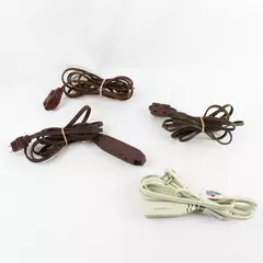 Lot of 4 Extension Cords Brown & White Untested