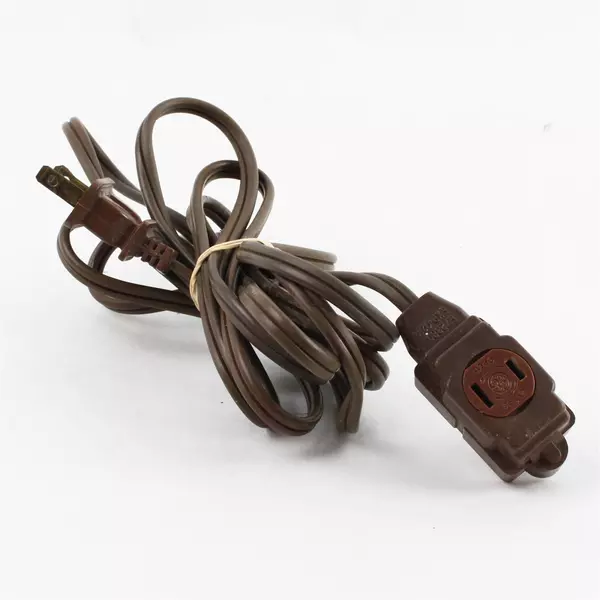 Lot of 4 Extension Cords Brown & White Untested