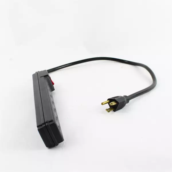 Lot of 4 Extension Cords 2 White 1 Black 1 Green Used Untested