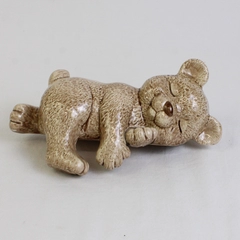 Unbranded Brown Ceramic Sleeping/Lounging Bear Decorative 8.5" Long