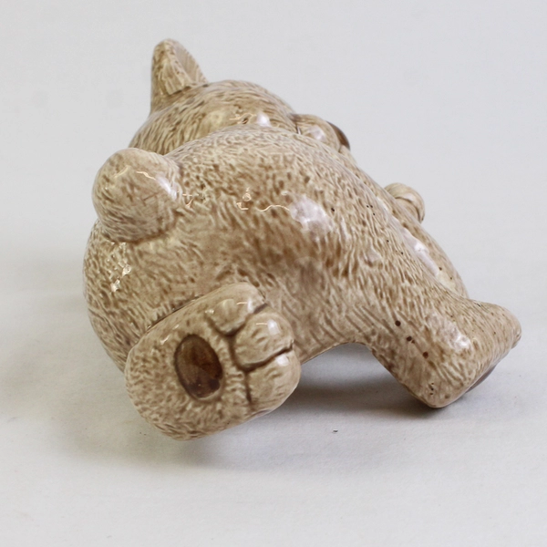 Unbranded Brown Ceramic Sleeping/Lounging Bear Decorative 8.5" Long