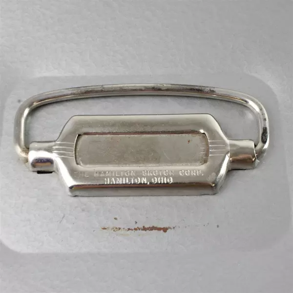 Vintage Hamilton Porta-File Locking Metal File Box Gray with Key