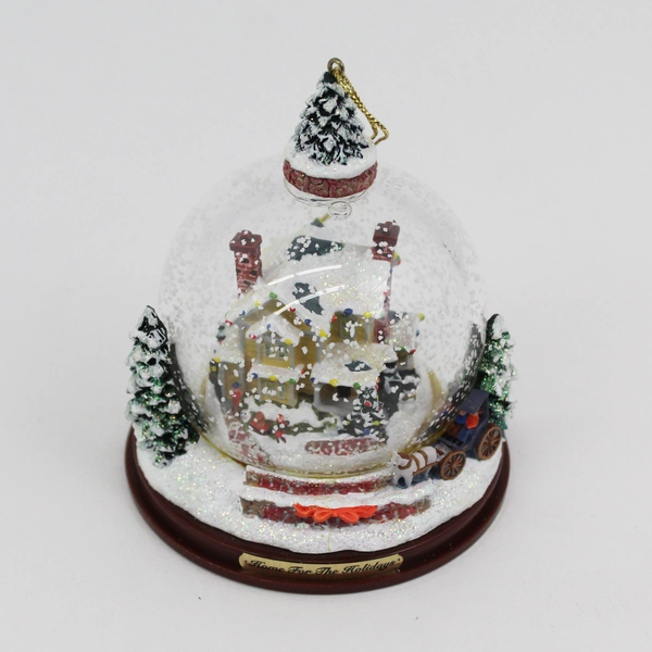 2002 Thomas Kinkade Winter Places Snow Globes Set 1 Home For The Holidays w/ COA