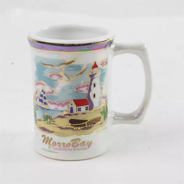 Morro Bay California Souvenir Mini Stein Mug Collectible 2.5" Used