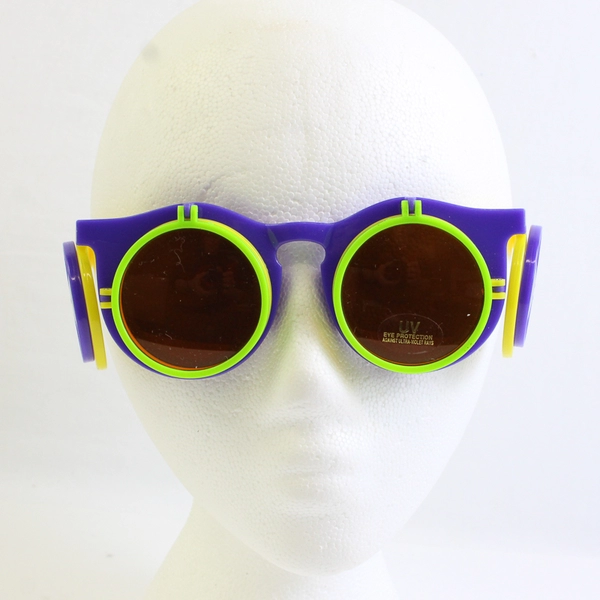 Green Purple Yellow UV Protection Novelty Sunglasses