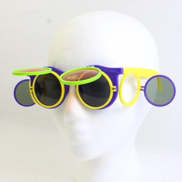 Green Purple Yellow UV Protection Novelty Sunglasses