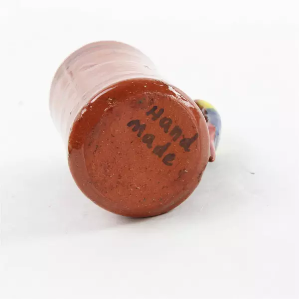 Handmade Costa Rica Mini Mug Brown Parrot Souvenir Collectible 2.75" 