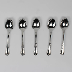 Lot Of 5 Oneida Silver Sutton Place (Stainless) Flatware Soup Spoons 7" Long