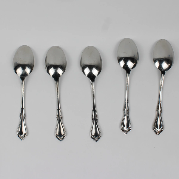 Lot Of 5 Oneida Silver Sutton Place (Stainless) Flatware Soup Spoons 7" Long