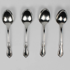 Lot Of 4 Oneida Silver Sutton Place Stainless Soup Spoons (Tablespoons) 7" Long