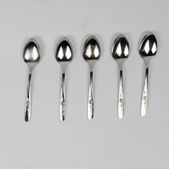 Lot Of 5 William Rogers Spring Flower (Stainless) Soup Spoons (Tablespoons)