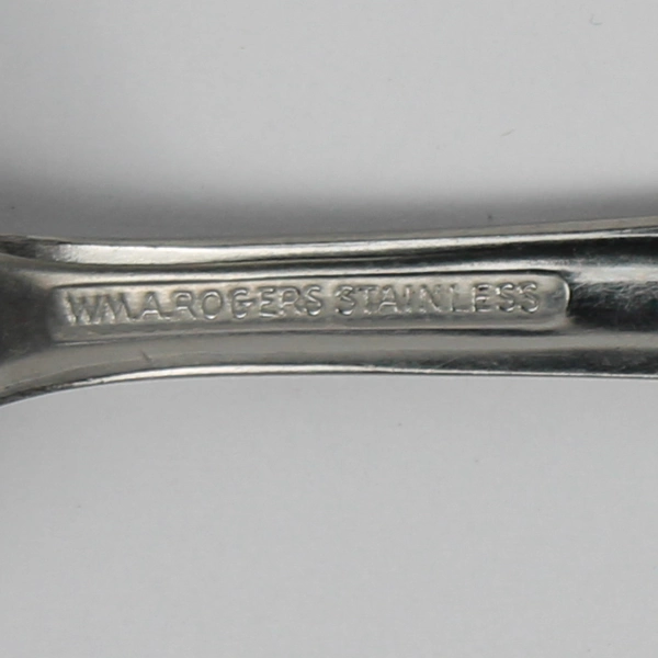 Lot Of 2 William Rogers Spring Flower (Stainless) Flatware Serving Spoons 8"