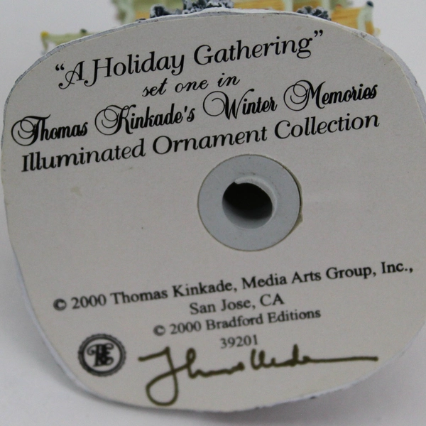 2000 Thomas Kinkade Winter Memories Cottage Ornament A Holiday Gathering