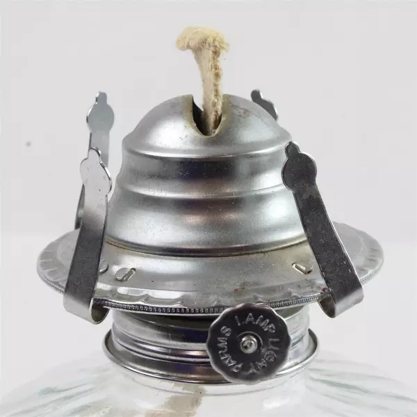 Lamplight Farms Vintage Clear Glass Oil Kerosene Lamp Base 6.5" 