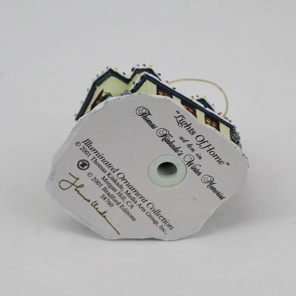 2001 Thomas Kinkade Winter Memories Cottage Ornament Lights of Home