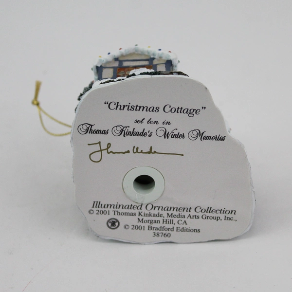 2001 Thomas Kinkade Winter Memories Cottage Ornament Christmas Cottage