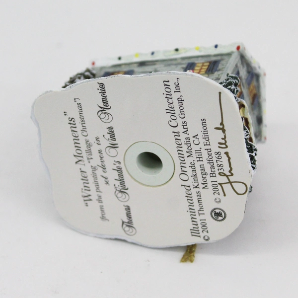 2001 Thomas Kinkade Winter Memories Cottage Ornament Winter Moments