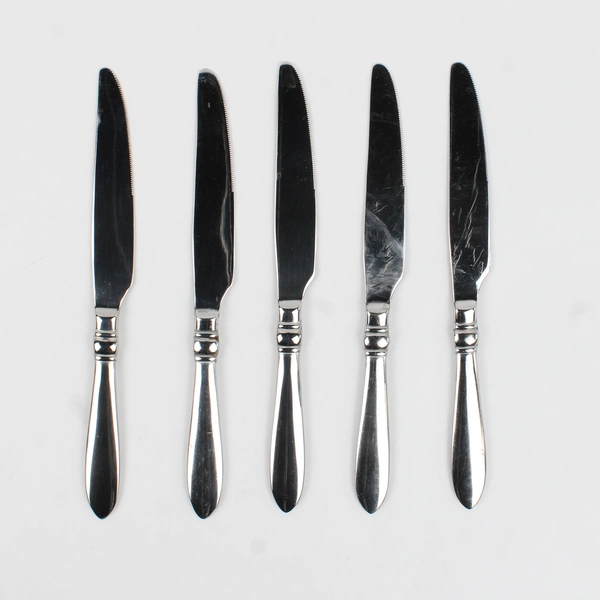 Lot Of 5 Oneida Silver Manchester (Stainless) Flatware Dinner Knives 9.75" Long