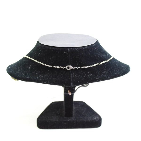 Silver Tone Heart Shaped Locket Crescent Moon Necklace Filigree Details