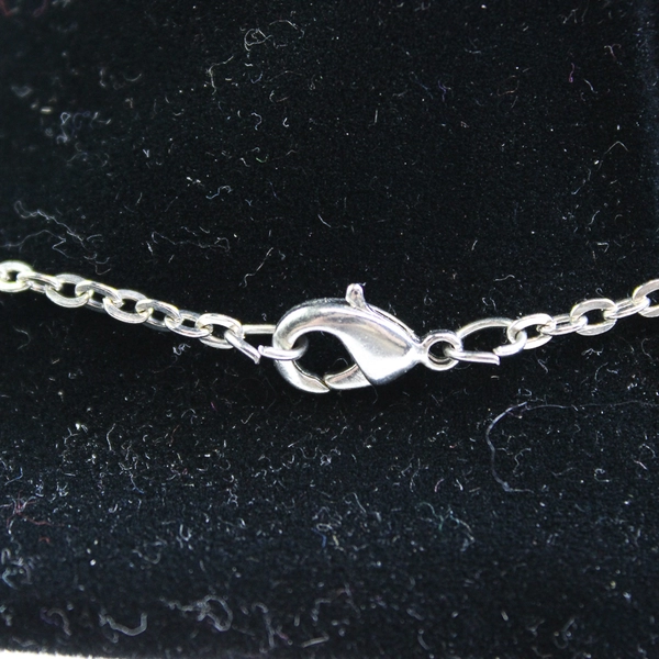 Silver Tone Heart Shaped Locket Crescent Moon Necklace Filigree Details