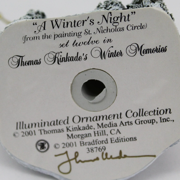 2001 Thomas Kinkade Winter Memories Cottage Ornament A Winter's Night