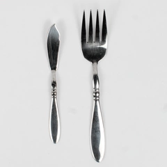 Lot Of 2 Oneida Silver Manchester (Stainless) Flatware Serving Fork Butter Knife