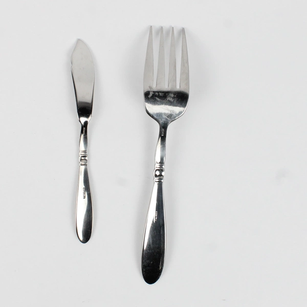 Lot Of 2 Oneida Silver Manchester (Stainless) Flatware Serving Fork Butter Knife