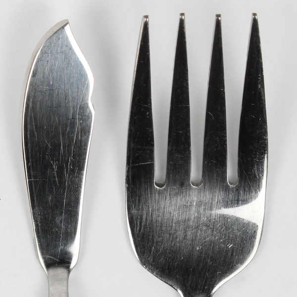 Lot Of 2 Oneida Silver Manchester (Stainless) Flatware Serving Fork Butter Knife