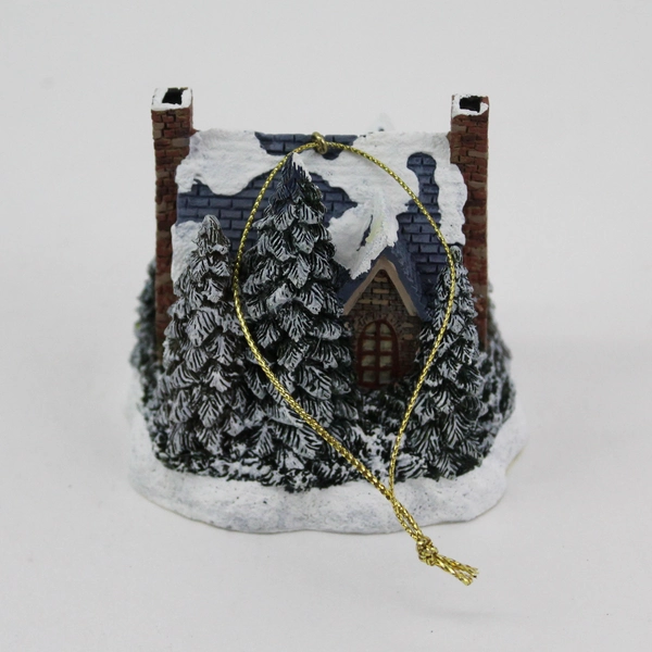 2001 Thomas Kinkade Winter Memories Cottage Ornament Winter Memories