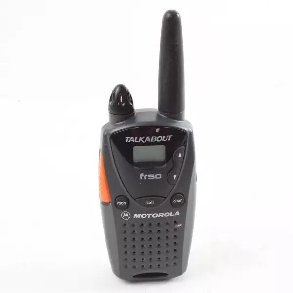 Motorola Talkabout FR50 2-Way Radios Gray Set of 2 Walkie Talkies Used