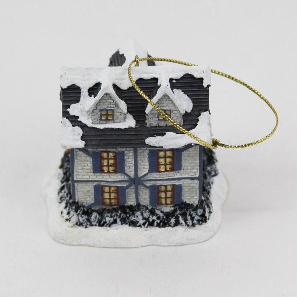 2002 Thomas Kinkade Winter Memories Cottage Ornament Evening Welcome
