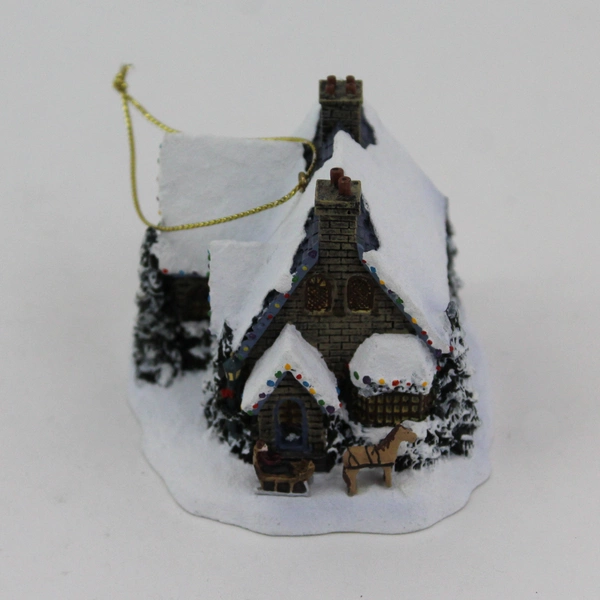 2002 Thomas Kinkade Winter Memories Cottage Ornament Christmas Memories