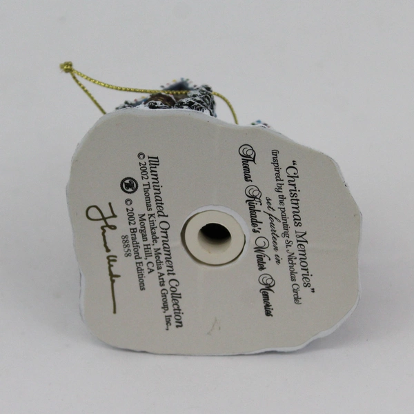 2002 Thomas Kinkade Winter Memories Cottage Ornament Christmas Memories