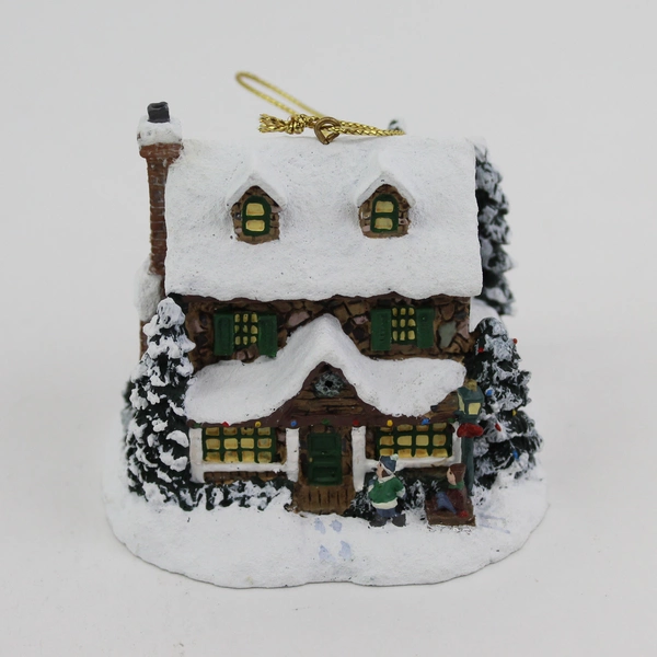2002 Thomas Kinkade Winter Memories Cottage Ornament From the Heart Gifts