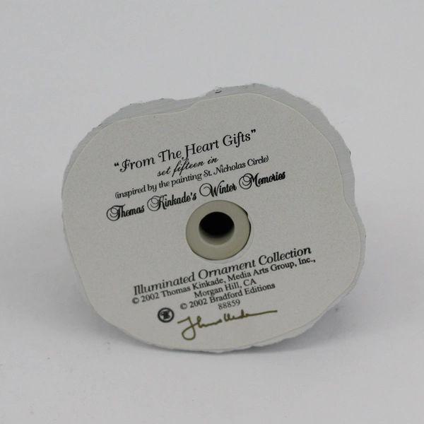 2002 Thomas Kinkade Winter Memories Cottage Ornament From the Heart Gifts