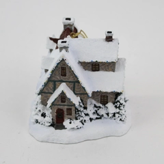 2002 Thomas Kinkade Winter Memories Cottage Ornament Holiday Lights