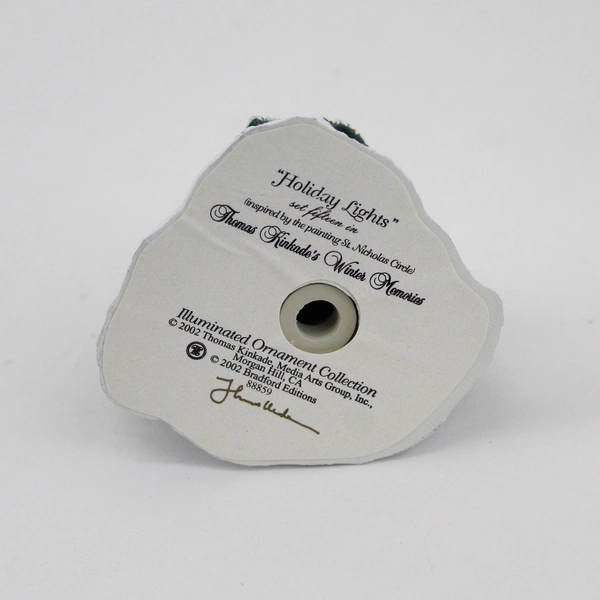 2002 Thomas Kinkade Winter Memories Cottage Ornament Holiday Lights