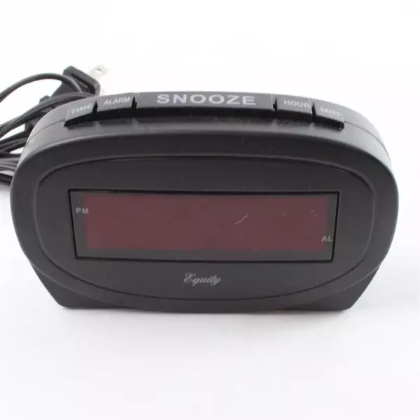 Equity Electric Red LED Digital Alarm Clock Intertek Tested Works