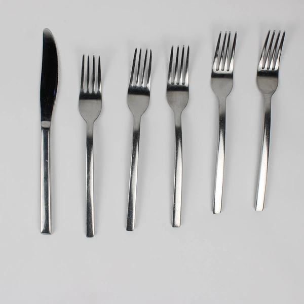 Lot Of 6 Cambridge Silver Chop-Conversation (Stainless) Flatware Knife & 5 Forks