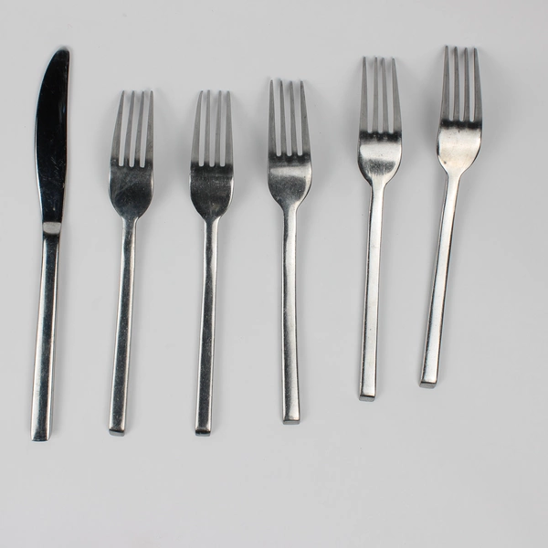 Lot Of 6 Cambridge Silver Chop-Conversation (Stainless) Flatware Knife & 5 Forks