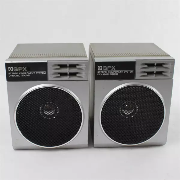Set of 2 GPX Stereo Component Speakers Dynamic Sound Used Untested 5x9.25x5.75