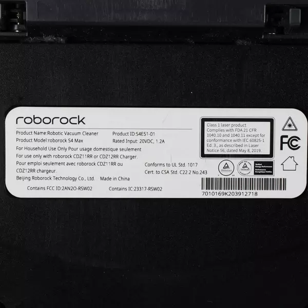 Roborock S4 Max Robot Vacuum Cleaner Smart Navigation Strong Suction Black