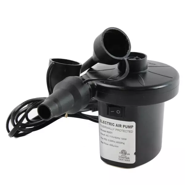 Intertek Electric Air Pump 3 Nozzles AC 110V/60Hz 130W Portable Inflator