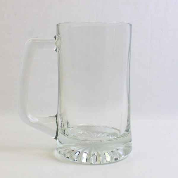 Set of 2 Clear Glass Beer Mugs Barware Drinkware