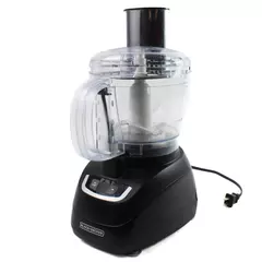 BLACK+DECKER FP1600B 8-Cup Food Processor Black Compact Tested Used