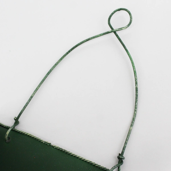 Vtg Christmas Metal Hanging Wall Pocket Vase May You Have A Merry Christmas 