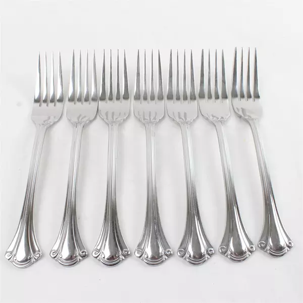 Set of 7 Wallace Resplendence Stainless Dinner Forks 8" Classic Flatware