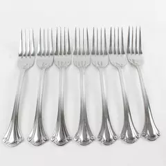 Set of 7 Wallace Resplendence Stainless Dinner Forks 8" Classic Flatware