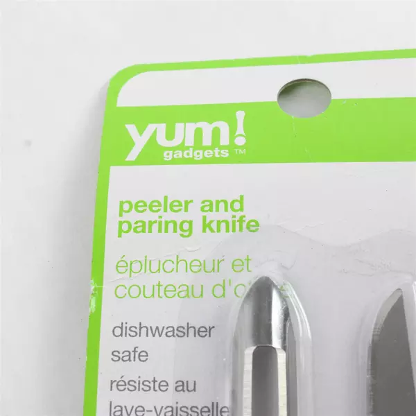 Yum Gadgets Peeler & Paring Knife Set New Compact Kitchen Prep 2-Piece